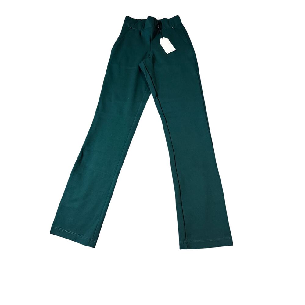 NEW Universal Standard 00-0 Women Green Straight‎ Leg Elastic Pants